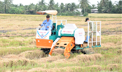 Hào hứng xem máy biến rơm rạ thành... tiền